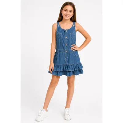 Rochie Denim Yes Miss albastru pentru Fete 12 ani