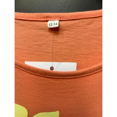 Rochie Bumbac Fără brand portocaliu Cu imprimeu pentru Fete 152 foto 5