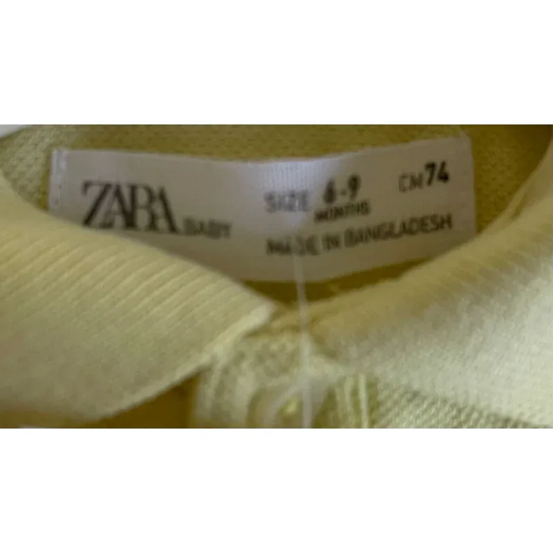 Tricou Bumbac Zara Baby galben Cu imprimeu pentru Baieti 74