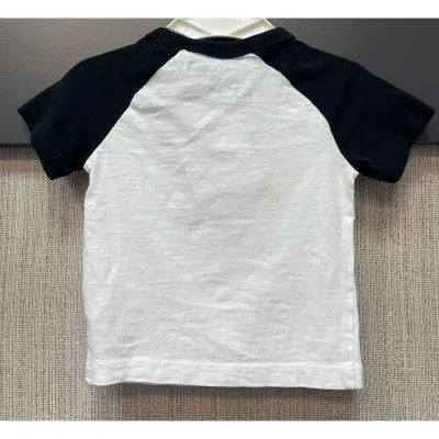 Tricou Bumbac Next Baby alb negru Cu imprimeu pentru Baieti 68 foto 3