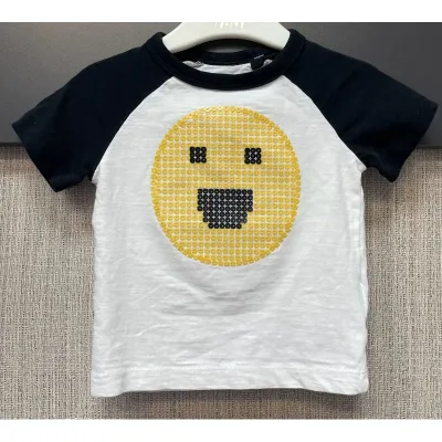 Tricou Bumbac Next Baby alb negru Cu imprimeu pentru Baieti 68 foto 2