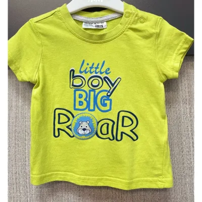 Tricou Bumbac Ergee galben Cu imprimeu pentru Baieti 68 foto 2