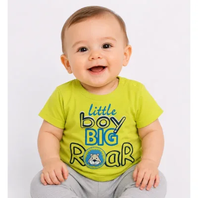 Tricou Bumbac Ergee galben Cu imprimeu pentru Baieti 68