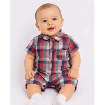 Salopeta Bumbac Fără brand rosu gri belumarin pentru Baieti 68
