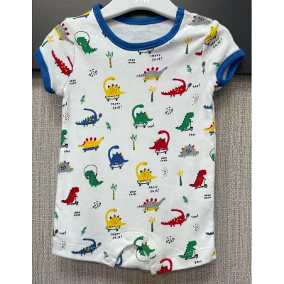 Salopeta Bumbac Primark alb multicolor Cu imprimeu pentru Baieti 68 foto 2
