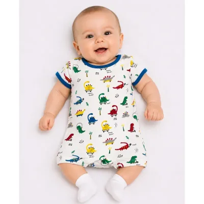 Salopeta Bumbac Primark alb multicolor Cu imprimeu pentru Baieti 68