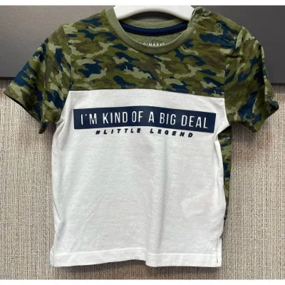 Tricou Bumbac Primark alb kaki Cu imprimeu pentru Baieti 74 foto 2