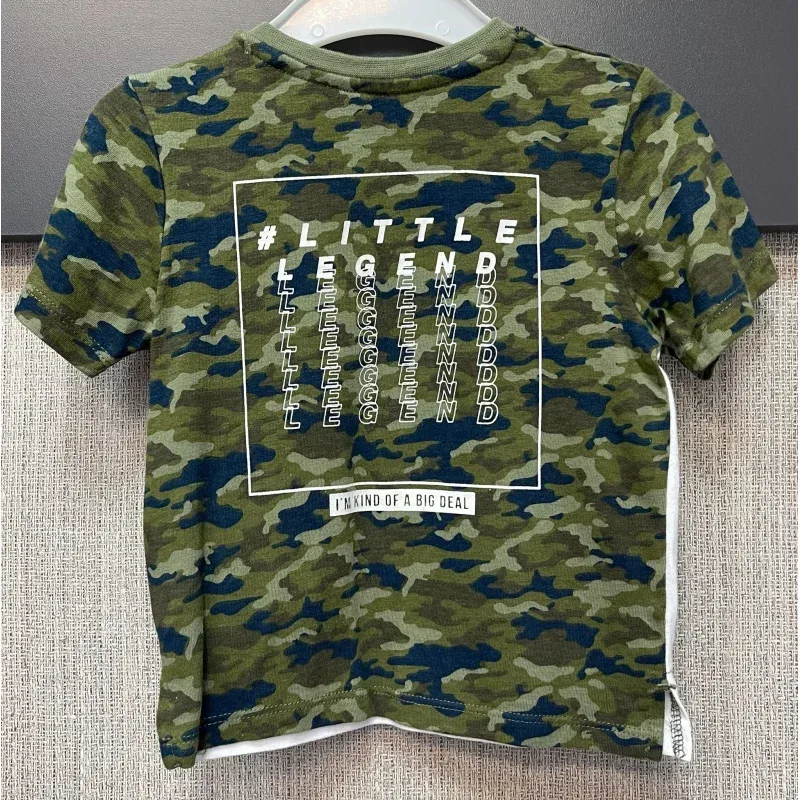 Tricou Bumbac Primark alb kaki Cu imprimeu pentru Baieti 74