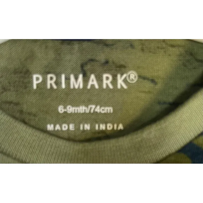 Tricou Bumbac Primark alb kaki Cu imprimeu pentru Baieti 74