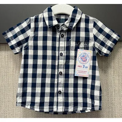 Cămăși Bumbac F&F Kids alb bleumarin pentru Baieti 74 foto 2