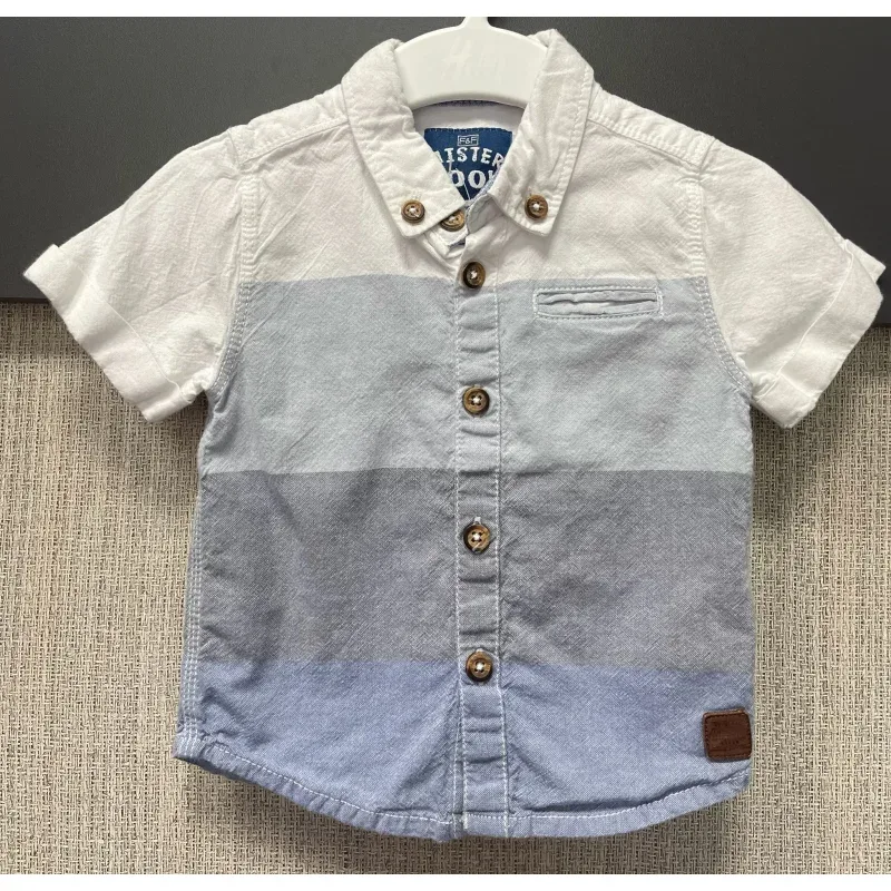 Cămăși Bumbac F&F Kids alb gri bleu pentru Baieti 68