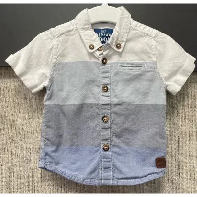 Cămăși Bumbac F&F Kids alb gri bleu pentru Baieti 68 foto 2