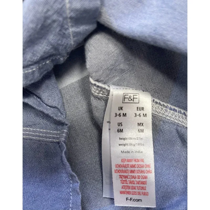 Cămăși Bumbac F&F Kids alb gri bleu pentru Baieti 68