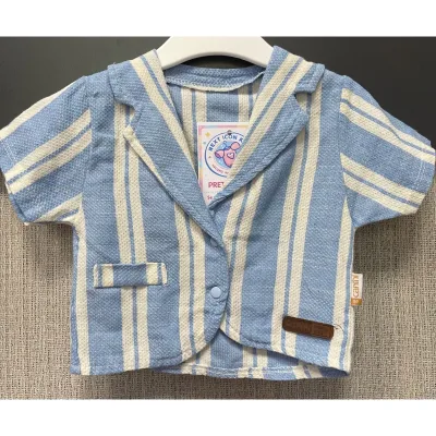 Jacheta Bumbac Fără brand crem bleu pentru Baieti 80 foto 2