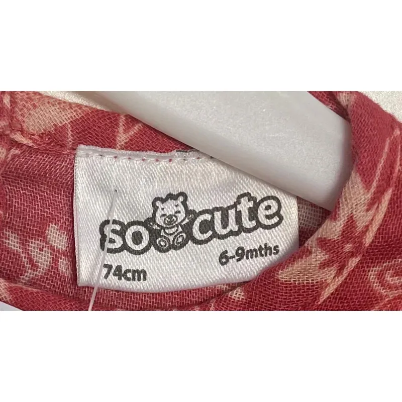 Bluza Bumbac So Cute rosu burgund Cu imprimeu pentru Fete 74
