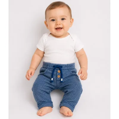 Pantalon Amestec materiale Ergee albastru pentru Baieti 74