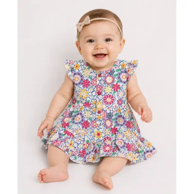 Rochie Bumbac Fără brand multicolor Cu imprimeu pentru Fete 68