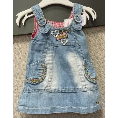 Rochie Denim Fără brand albastru Cu imprimeu 74 foto 2