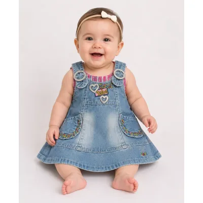 Rochie Denim Fără brand albastru Cu imprimeu 74