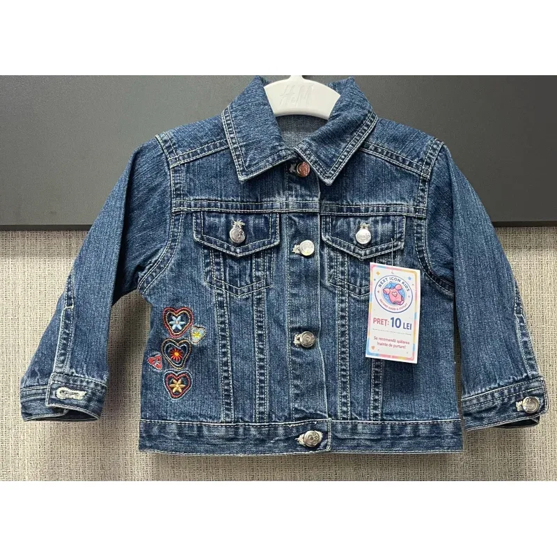Geaca Denim Impidimpi albastru Cu imprimeu 74