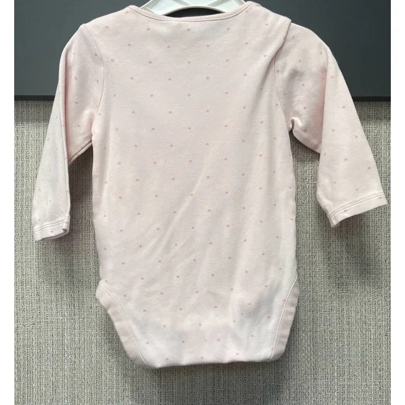 Body Bumbac Next Baby trandafiriu Cu imprimeu pentru Fete 80