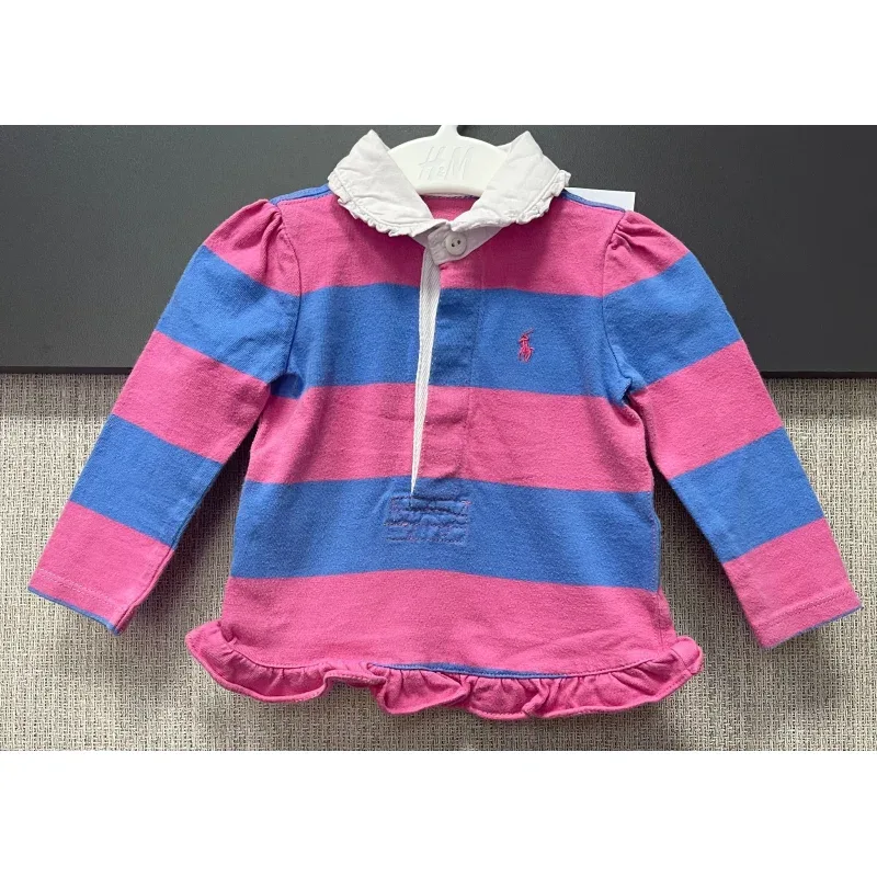 Bluza Bumbac Ralph Lauren roz albastru pentru Fete 74
