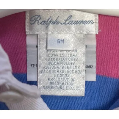 Bluza Bumbac Ralph Lauren roz albastru pentru Fete 74 foto 4