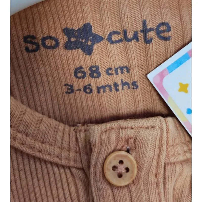 Set Bumbac So Cute caramiziu pentru Bebe 68