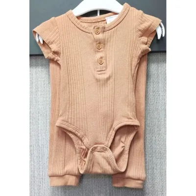 Set Bumbac So Cute caramiziu pentru Bebe 68 foto 2