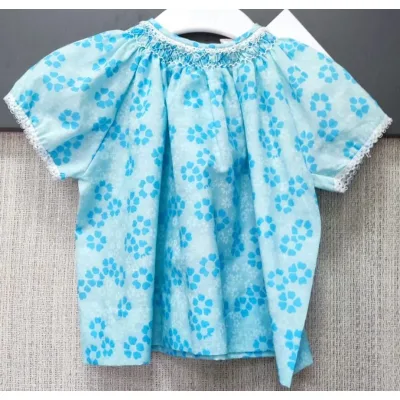 Bluza Amestec materiale Ladybird bleu Cu imprimeu pentru Bebe 68 foto 2