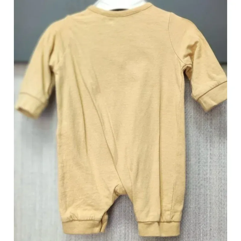 Salopeta Bumbac Fox & Bunny mustar Cu imprimeu pentru Bebe 56