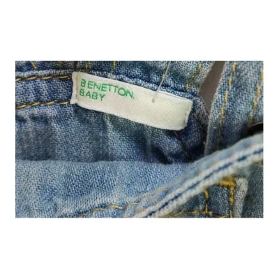 Salopeta Denim Benetton bleu pentru Bebe 56 foto 4