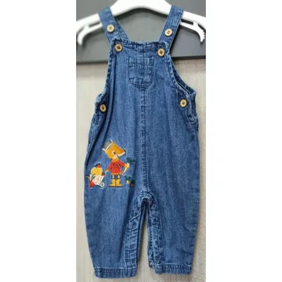 Salopeta Denim DopoDopo albastru Cu imprimeu pentru Bebe 56 foto 2