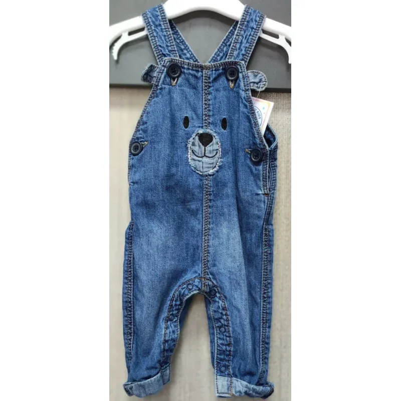 Salopeta Denim So Cute albastru pentru Bebe 62