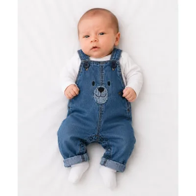 Salopeta Denim So Cute albastru pentru Bebe 62