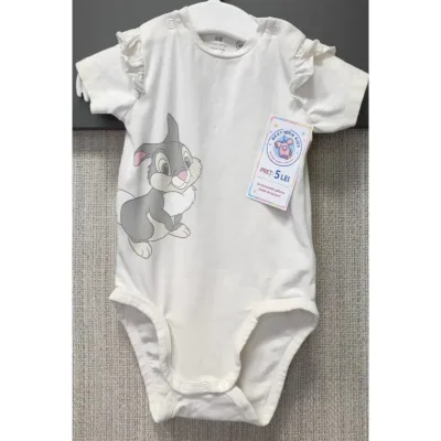 Body Bumbac H&M crem Cu imprimeu pentru Bebe 68 foto 2