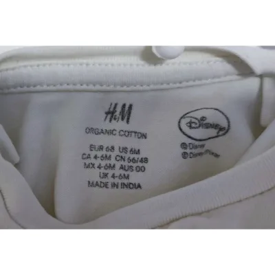 Body Bumbac H&M crem Cu imprimeu pentru Bebe 68 foto 4