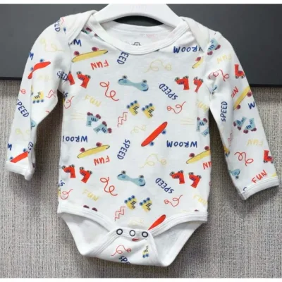 Body Bumbac So Cute alb multicolor Cu imprimeu pentru Baieti 74 foto 2