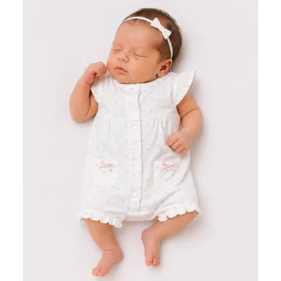 Salopeta Bumbac C&A Baby Club alb Cu imprimeu pentru Bebe