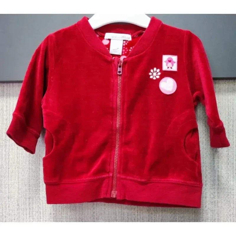 Hanorac Amestec materiale H&M rosu pentru Bebe 68
