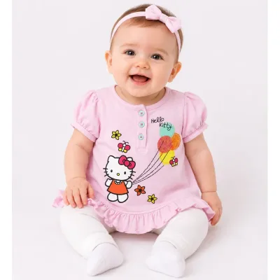 Tricou Amestec materiale Baby Club trandafiriu Cu imprimeu pentru Bebe 68