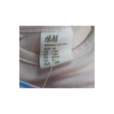 Rochie Bumbac H&M crem pentru Bebe 56 foto 4