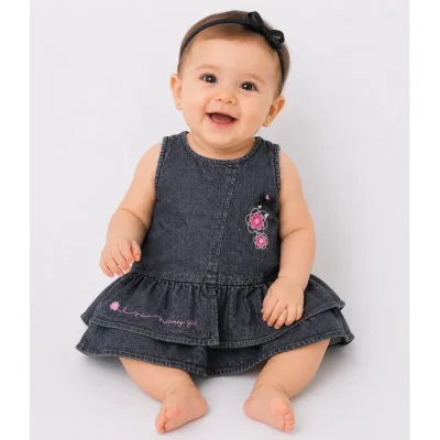 Rochie Denim C&A Baby Club gri Cu imprimeu pentru Fete 74