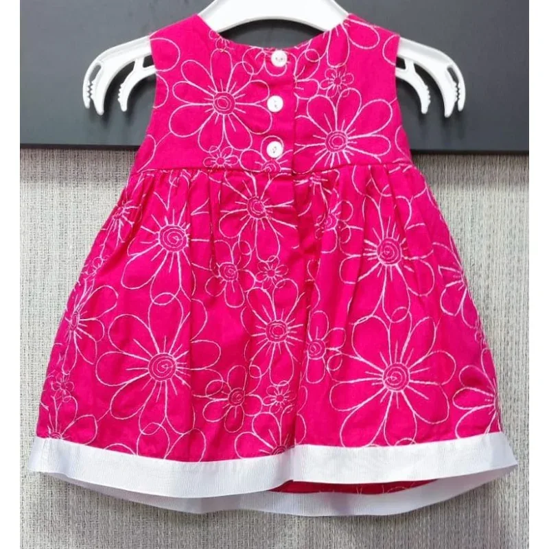 Rochie Bumbac George roz Cu imprimeu pentru Bebe 68