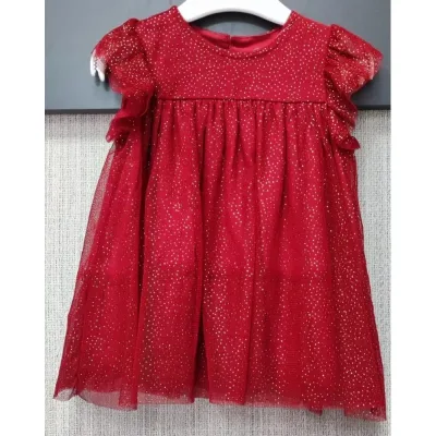 Rochie Amestec materiale Tex Baby rosu burgundy pentru Bebe foto 2
