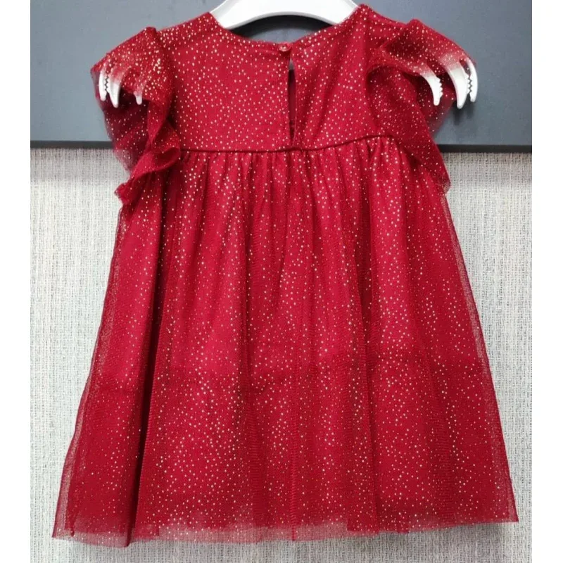 Rochie Amestec materiale Tex Baby rosu burgundy pentru Bebe