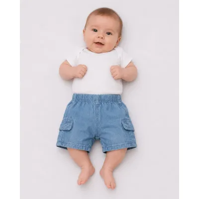 Pantalon Bumbac George albastru pentru Bebe