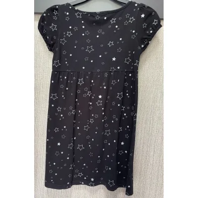 Rochie Bumbac H&M negru Cu imprimeu pentru Fete 158 foto 3
