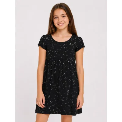 Rochie Bumbac H&M negru Cu imprimeu pentru Fete 158