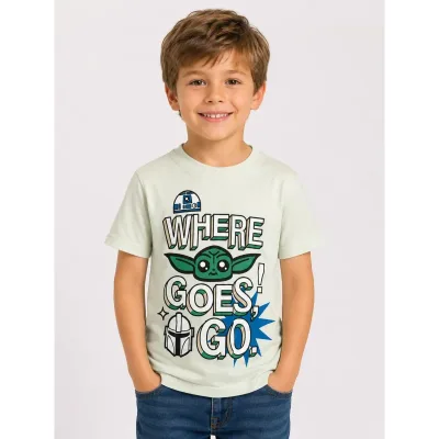 Tricou Bumbac Star Wars verde Cu imprimeu pentru Baieti 122